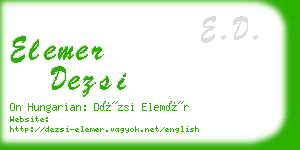 elemer dezsi business card